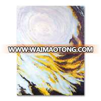 The Great Hand Painted Singapore Yellow And White Whirlwind Canvas Wall Art For Living Room