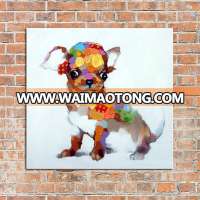 Professional Artist Team Support High Quality Modern Abstract Dog Oil Painting on Canvas Funny Animal Oil Painting For Bed Room